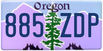 OR license plate 885ZDP