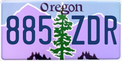 OR license plate 885ZDR