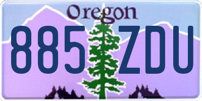 OR license plate 885ZDU