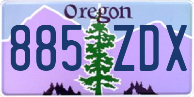 OR license plate 885ZDX