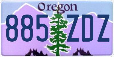 OR license plate 885ZDZ
