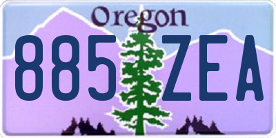 OR license plate 885ZEA