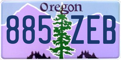 OR license plate 885ZEB