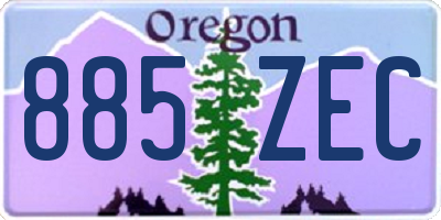 OR license plate 885ZEC