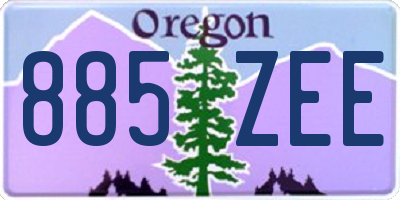 OR license plate 885ZEE