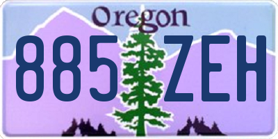 OR license plate 885ZEH