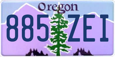 OR license plate 885ZEI