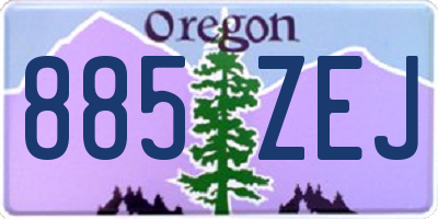 OR license plate 885ZEJ