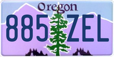 OR license plate 885ZEL