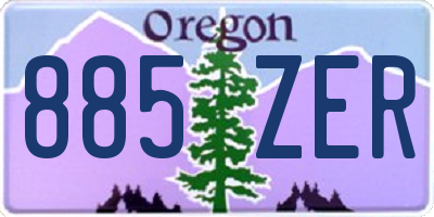 OR license plate 885ZER