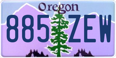OR license plate 885ZEW