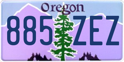 OR license plate 885ZEZ