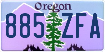 OR license plate 885ZFA