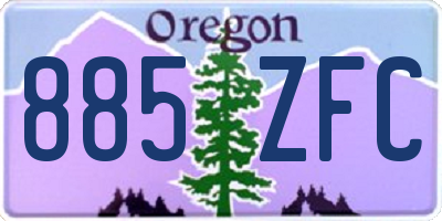 OR license plate 885ZFC