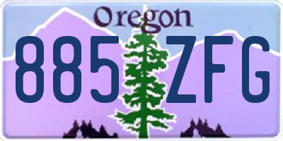 OR license plate 885ZFG