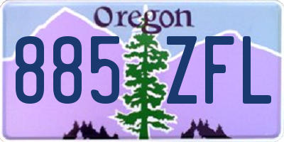 OR license plate 885ZFL