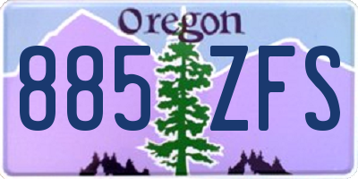 OR license plate 885ZFS