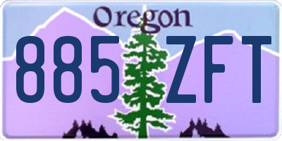 OR license plate 885ZFT