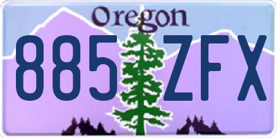 OR license plate 885ZFX
