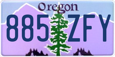 OR license plate 885ZFY