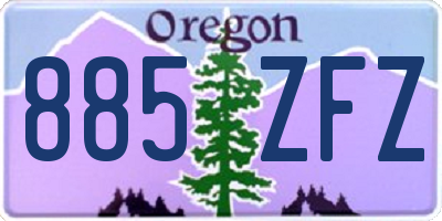 OR license plate 885ZFZ