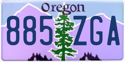 OR license plate 885ZGA