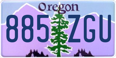 OR license plate 885ZGU
