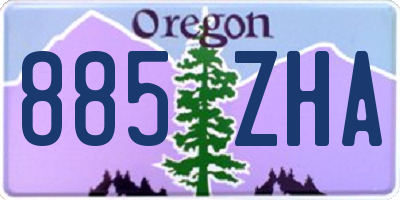 OR license plate 885ZHA