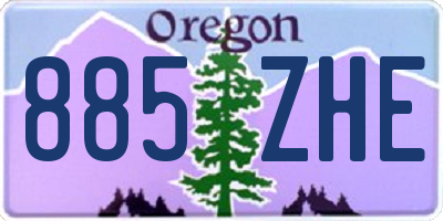 OR license plate 885ZHE