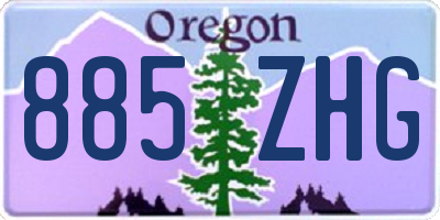 OR license plate 885ZHG
