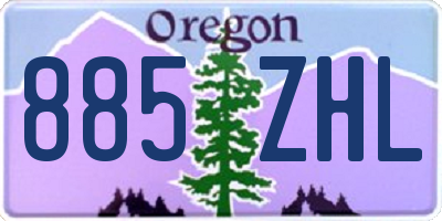OR license plate 885ZHL