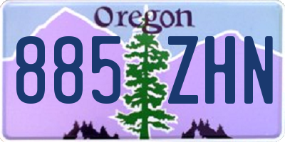 OR license plate 885ZHN