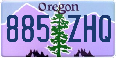 OR license plate 885ZHQ