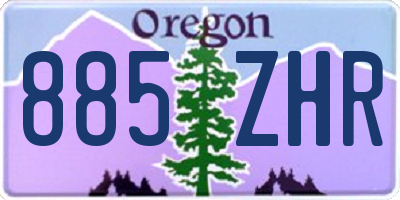 OR license plate 885ZHR
