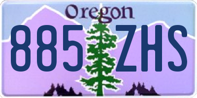OR license plate 885ZHS