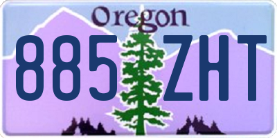 OR license plate 885ZHT