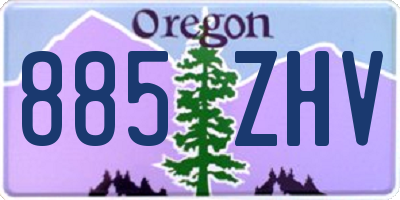 OR license plate 885ZHV