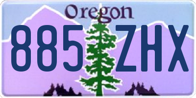OR license plate 885ZHX