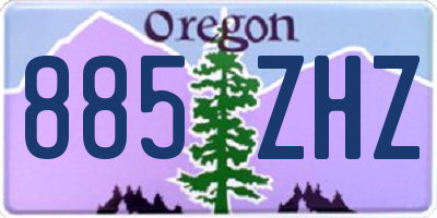 OR license plate 885ZHZ