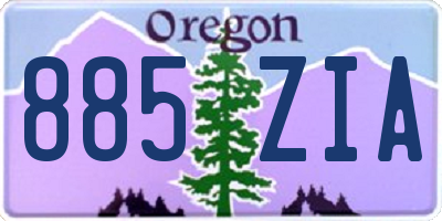 OR license plate 885ZIA