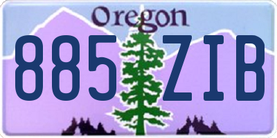 OR license plate 885ZIB