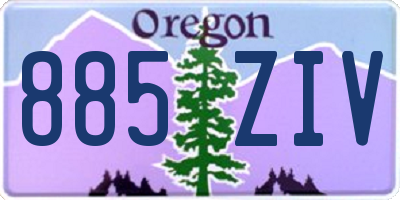 OR license plate 885ZIV