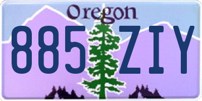 OR license plate 885ZIY
