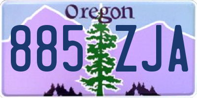 OR license plate 885ZJA
