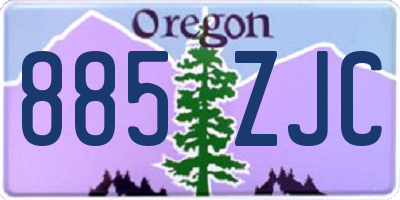 OR license plate 885ZJC