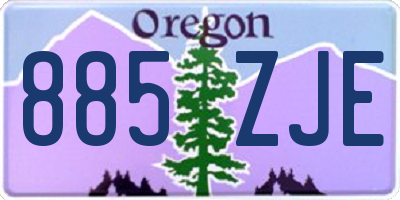 OR license plate 885ZJE