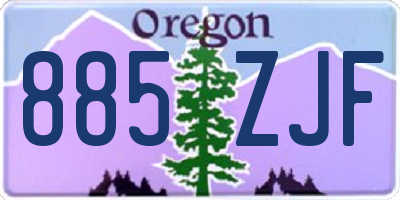 OR license plate 885ZJF