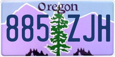 OR license plate 885ZJH