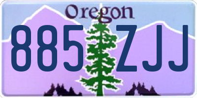 OR license plate 885ZJJ