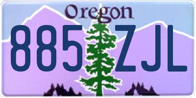 OR license plate 885ZJL